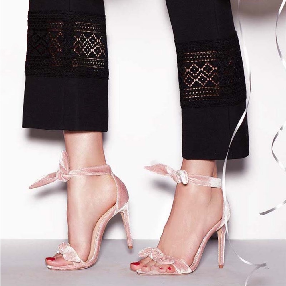Alexandre Birman Pink Velvet Heels